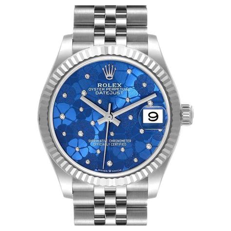 rolex blue flower|rolex navy blue.